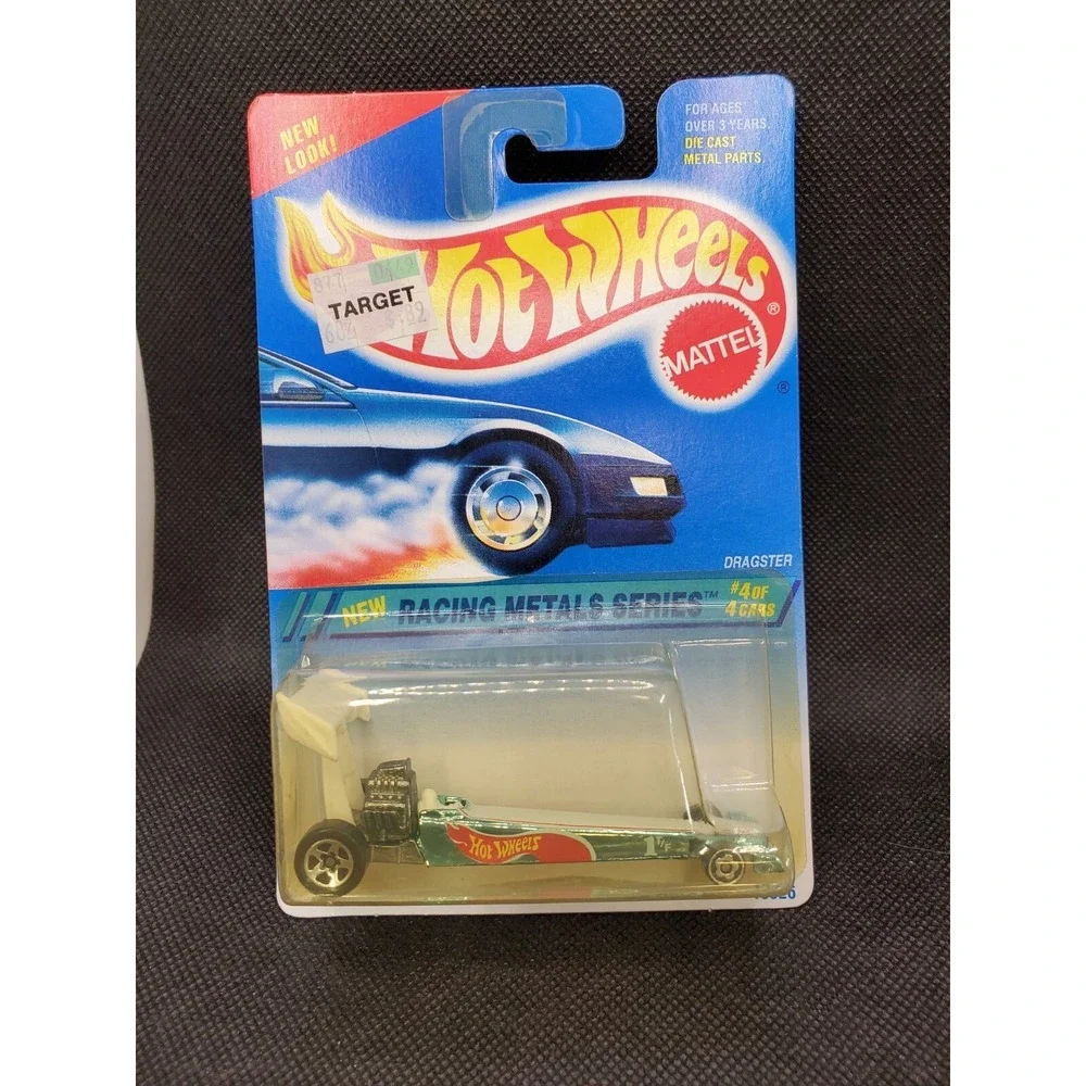 NEW NIP 1994 Hot Wheels #340 DRAGSTER #4/4 Racing Metal Series 5 spokes B52